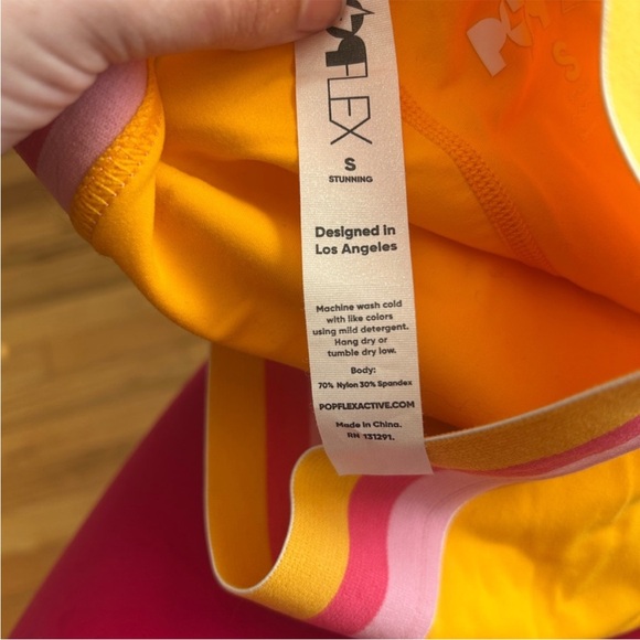 POPFLEX Yellow Bike Shorts - Picture 3 of 4